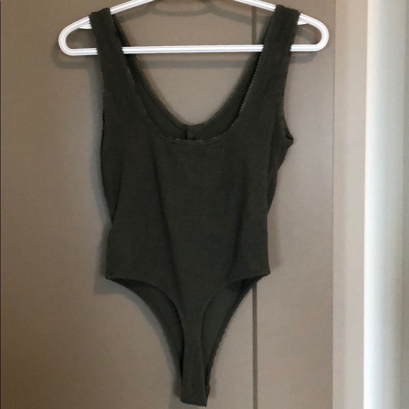Green Ribbed bodysuit - Picture 2 of 2
